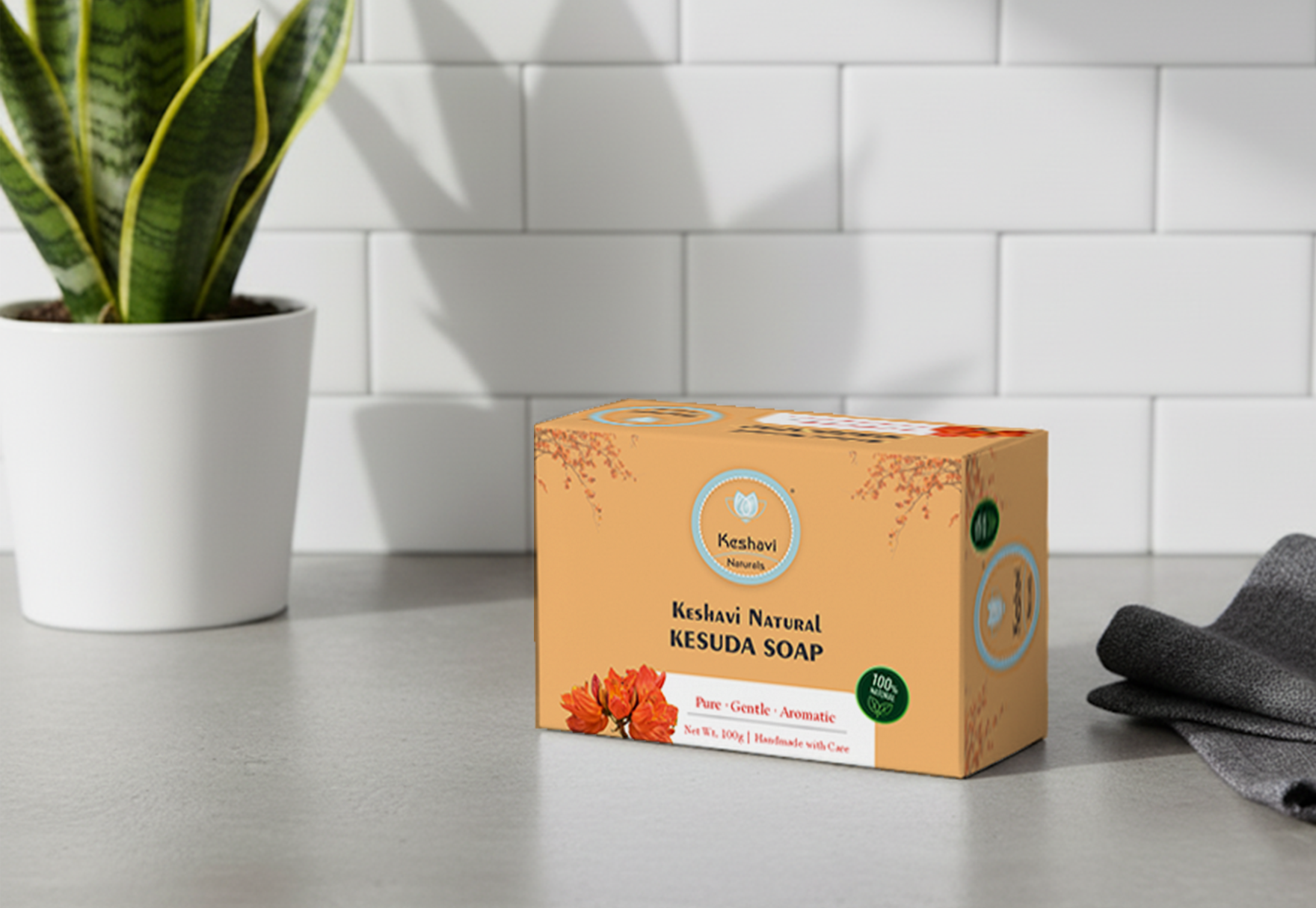 Keshvi Naturals Kesudo Soap – Pack of 5 | 100% Natural Bath Bars