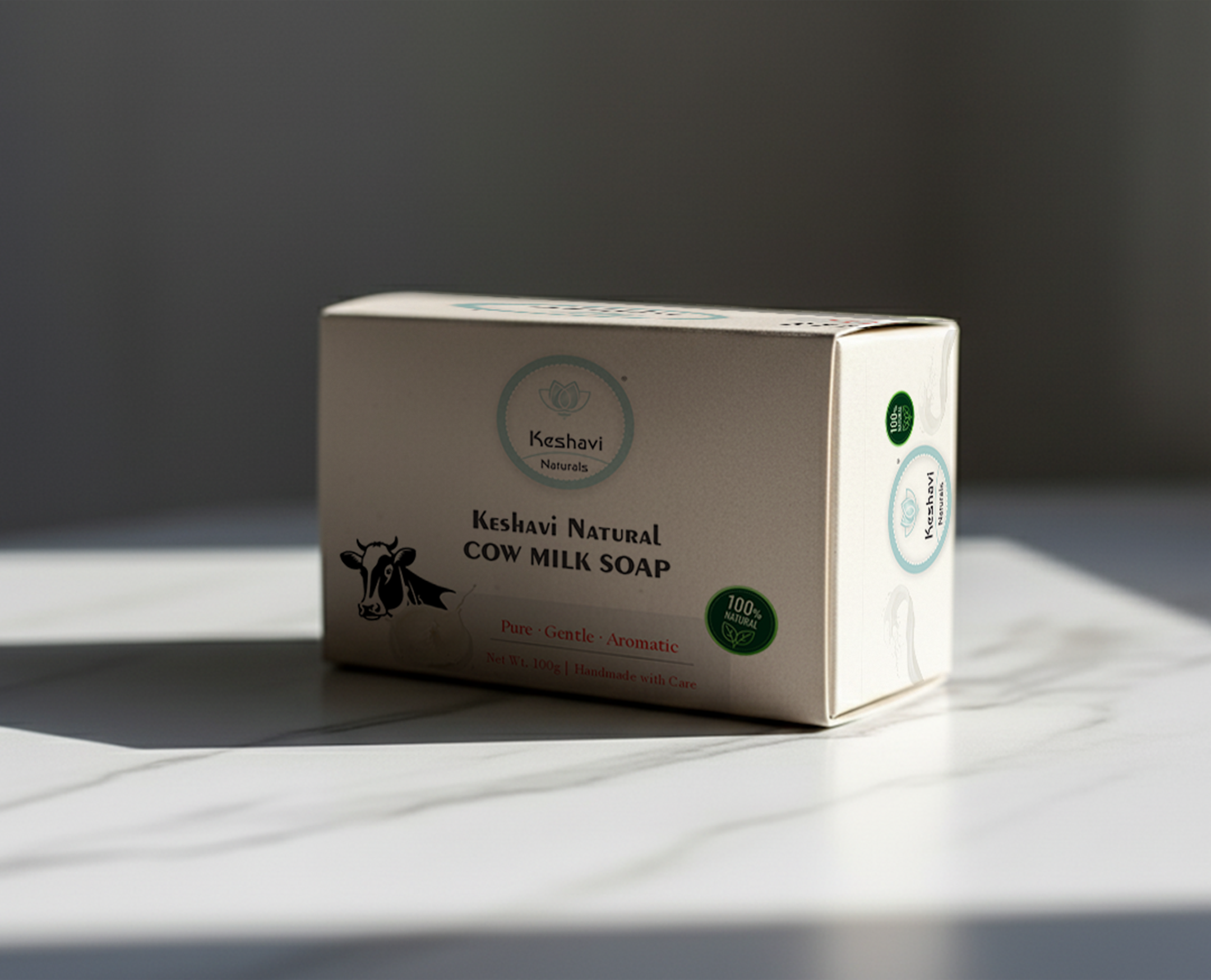 Keshvi Naturals Cow Milk Soap – Pack of 5 | 100% Natural Bath Bars