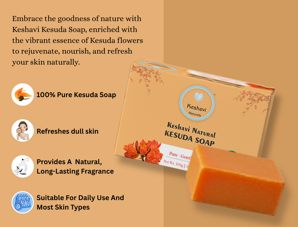 Keshvi Naturals Kesudo Soap – Pack of 5 | 100% Natural Bath Bars