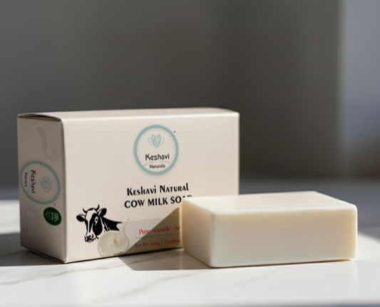 Keshavi Naturals Cow Milk Soap – Pack of 5 | 100% Natural Bath Bars