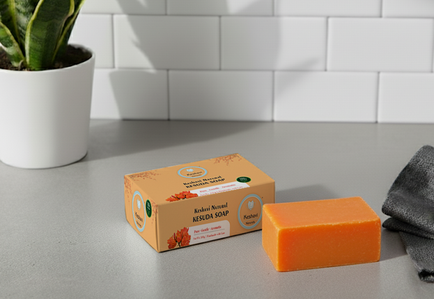 Keshavi Naturals Kesudo Soap – Pack of 5 | 100% Natural Bath Bars