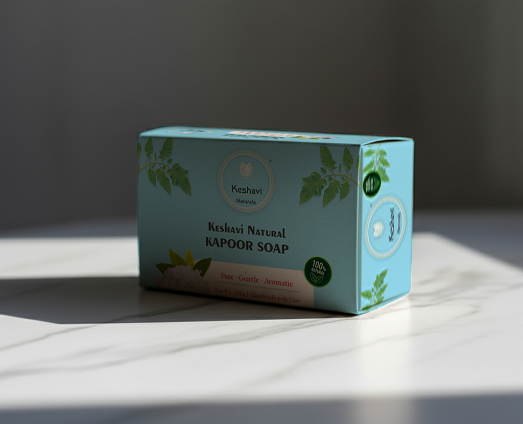 Keshvi Naturals Kapoor Soap – Pack of 5 | 100% Natural Bath Bars